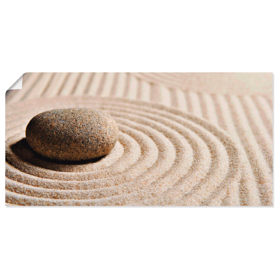 Artland Artprint Mini zen tuin - zand als artprint op linnen, poster, muursticker in verschillende maten afbeelding 1