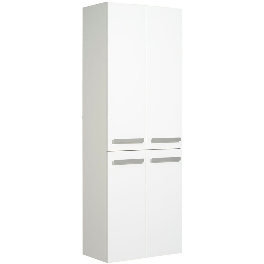 Saphir Hoge kast Serie 4005 badkamerkast 60 cm breed, met 4 deuren, 4 glazen planken afbeelding 1