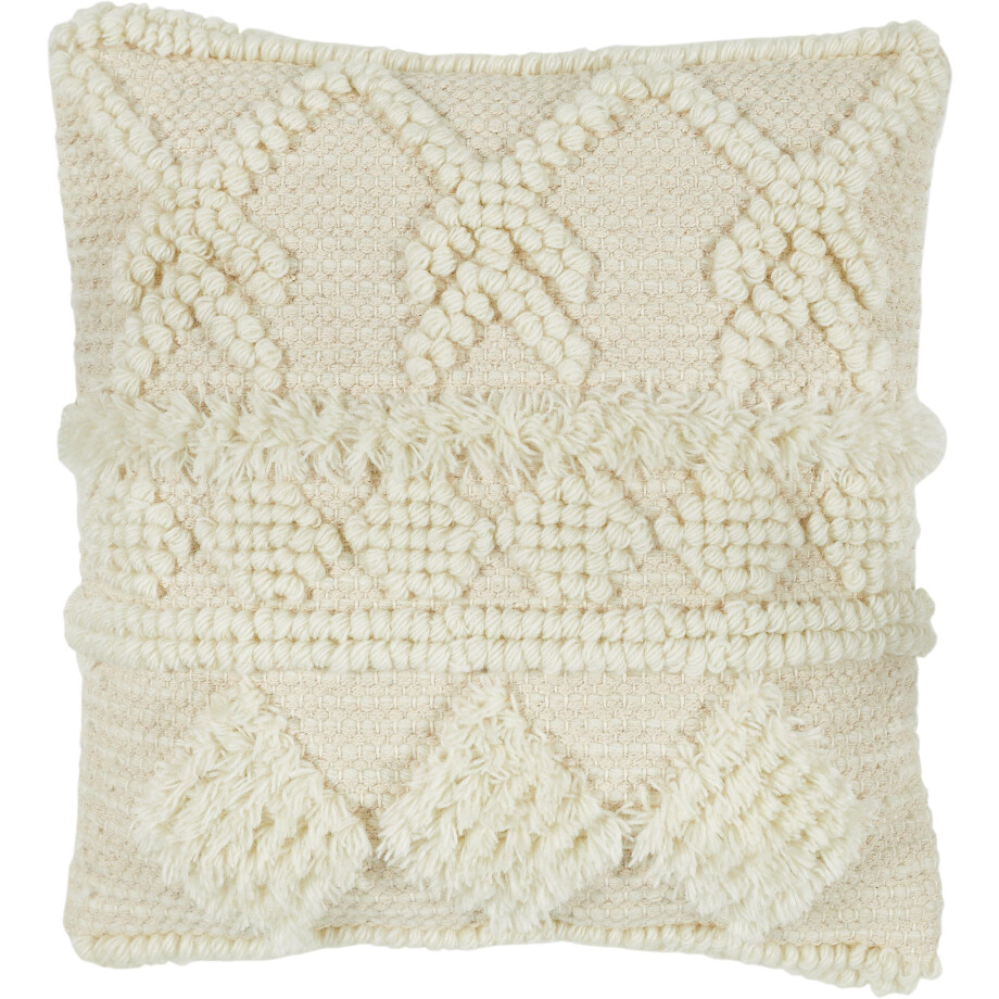 LUXOR living Sierkussen Hägga vierkant, 40x40 cm, wollen kussen met vulling, boho stijl, woonkamer (1 stuk) afbeelding 1