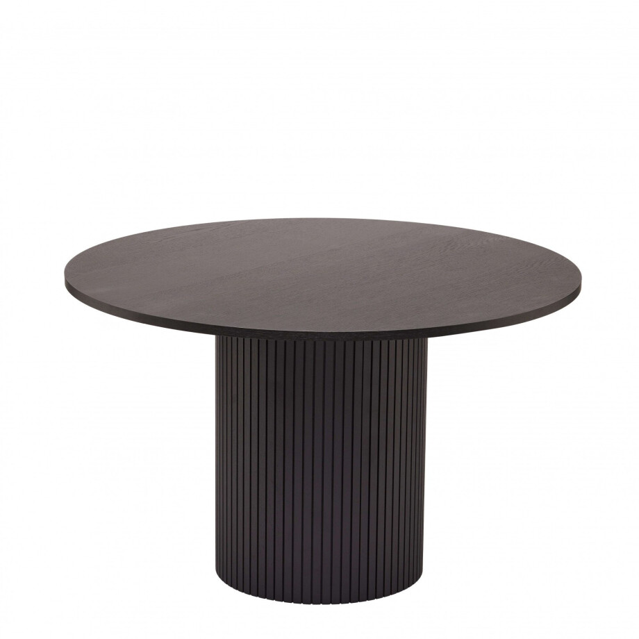 LeGer Home by Lena Gercke Eettafel TOSCANA, Eiken Fineer ronde tafelblad, d 115 cm, zuilonderstel met groevenstructuur afbeelding 1