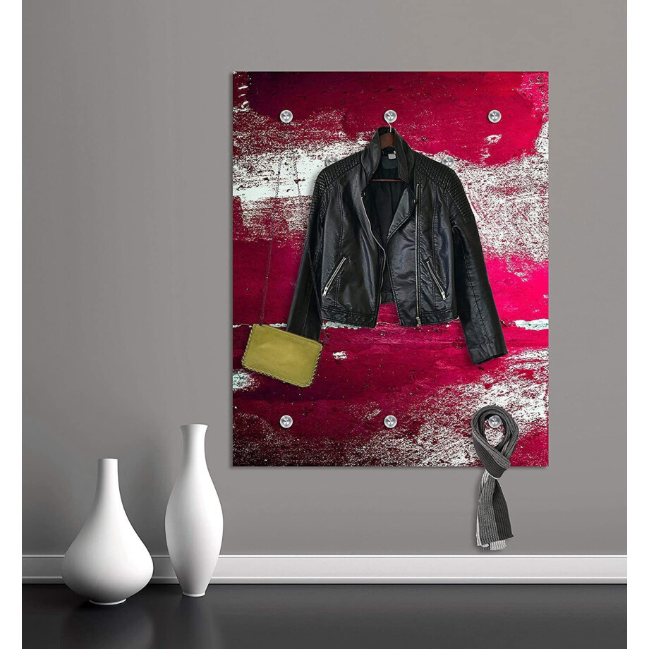 queence Kapstok Alaula Wandkapstok, wisstechniek, betonlook, schoon, ruimtebesparend afbeelding 1