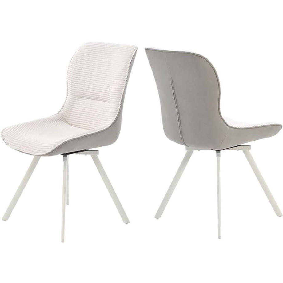 Jockenhöfer Gruppe Stoel met 4 poten Mellum Inclusief draaifunctie (360° draaibaar), bekledingsstof cord (set, 2 stuks) afbeelding 1