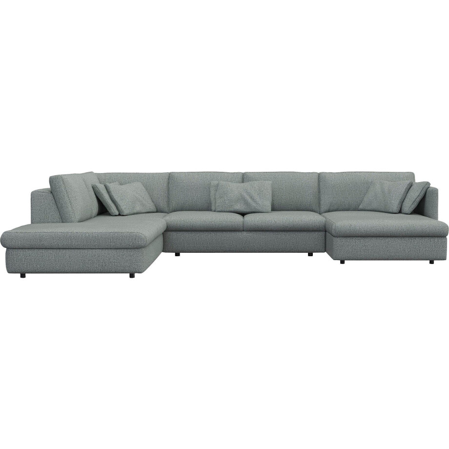 FLEXLUX Zithoek Lovane, U-vorm, comfortabel en comfortabel Zacht en zeer comfortabel, grote zitdiepte op koudschuim, inclusief sierkussen afbeelding 1