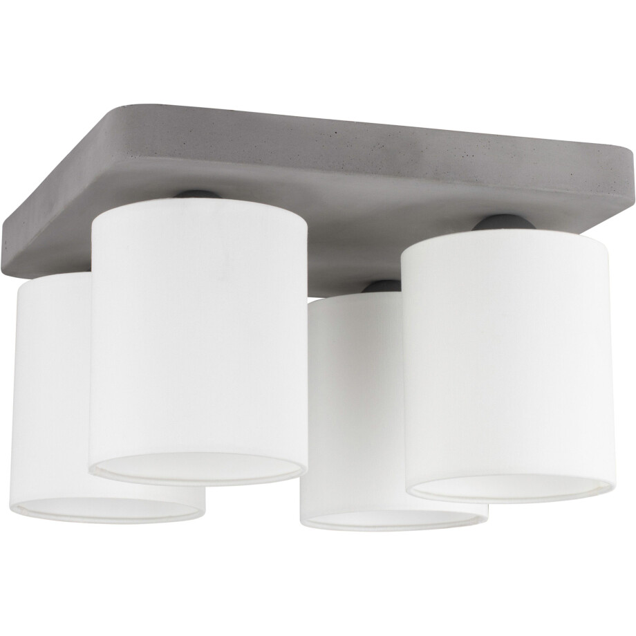 SPOT Light Plafondlamp Gentle Lampenkap van waardevolle stof, echt beton - met de hand gemaakt (1 stuk) afbeelding 1