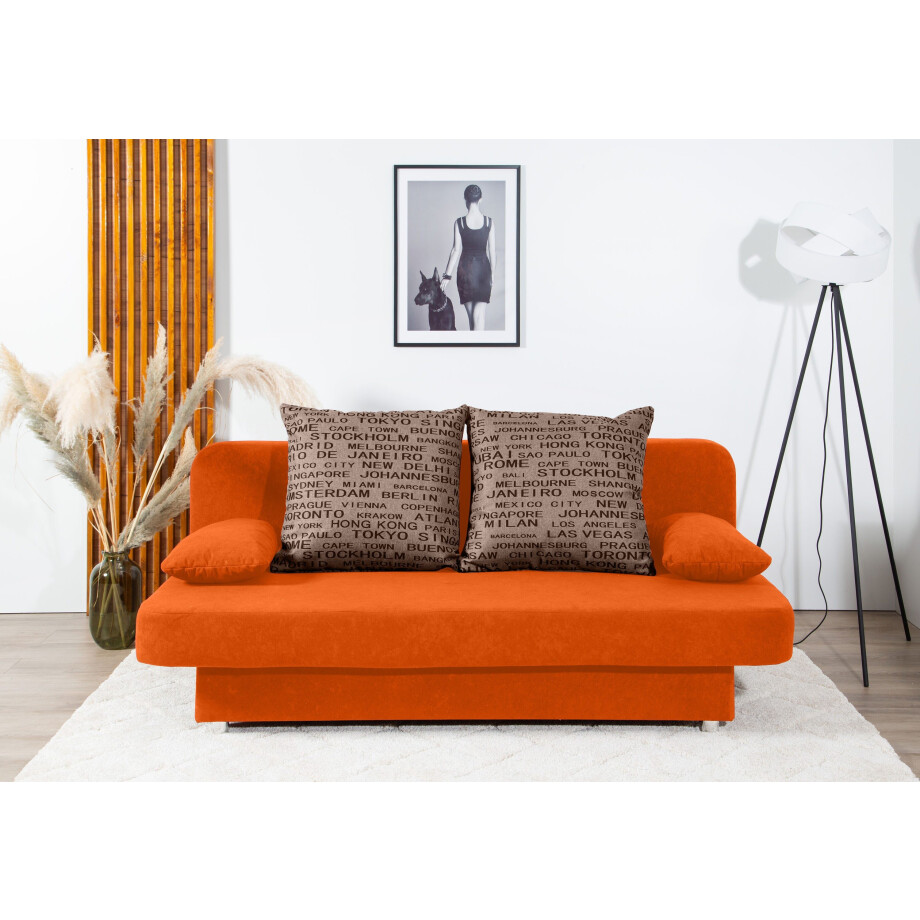 COLLECTION AB Slaapbank ULLA inclusief bedfunctie en opbergruimte Slaapbank, bedfunctie, bedlade, incl. rugkussens, armleuningkussens afbeelding 1