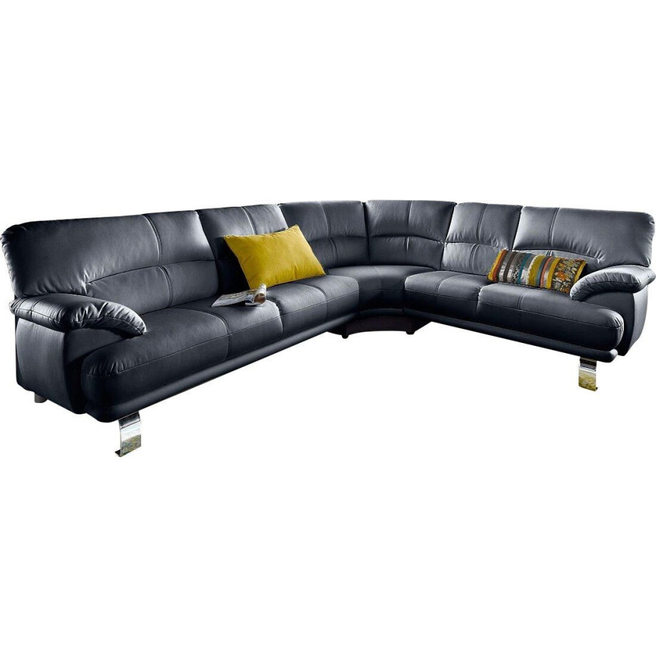 TRENDMANUFAKTUR Hoekbank Cecilia in Italiaans design, modern en comfortabel, L-vorm afbeelding 1