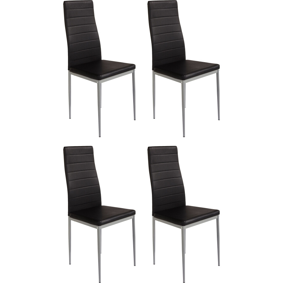 Home affaire Eetkamerstoel Pluto Overtrekstof imitatieleer (set) afbeelding 1