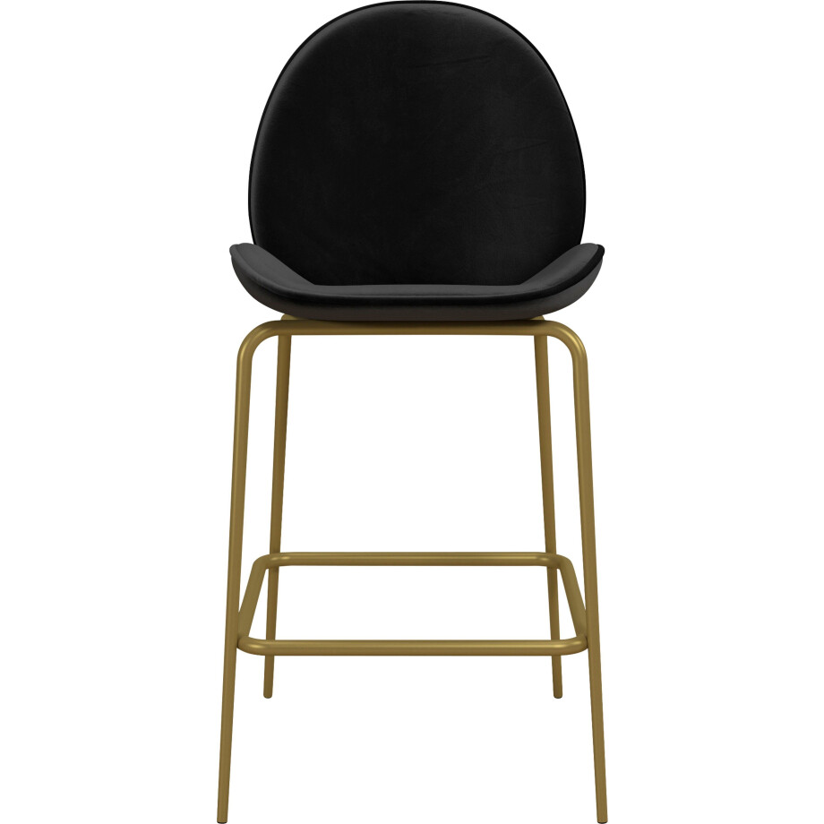 CosmoLiving by Cosmopolitan Barkruk Astor Zacht verdikte zitting en rugleuning, messingkleurig frame, zithoogte 63 cm (1 stuk) afbeelding 1