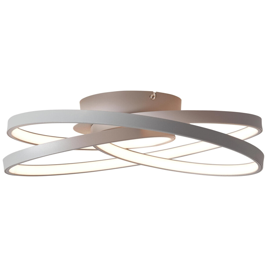 Brilliant Leuchten Plafondlamp Labyrint Ø 39,5 cm, in elkaar grijpende cirkels, metaal/acryl (1 stuk) afbeelding 1