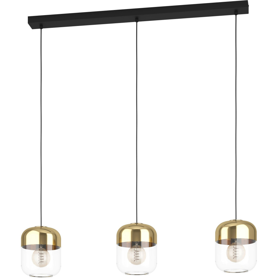 EGLO Hanglamp MARYVILLA Hanglamp in zwart en bruin van staal - excl. E27 - 40W (1 stuk) afbeelding 1