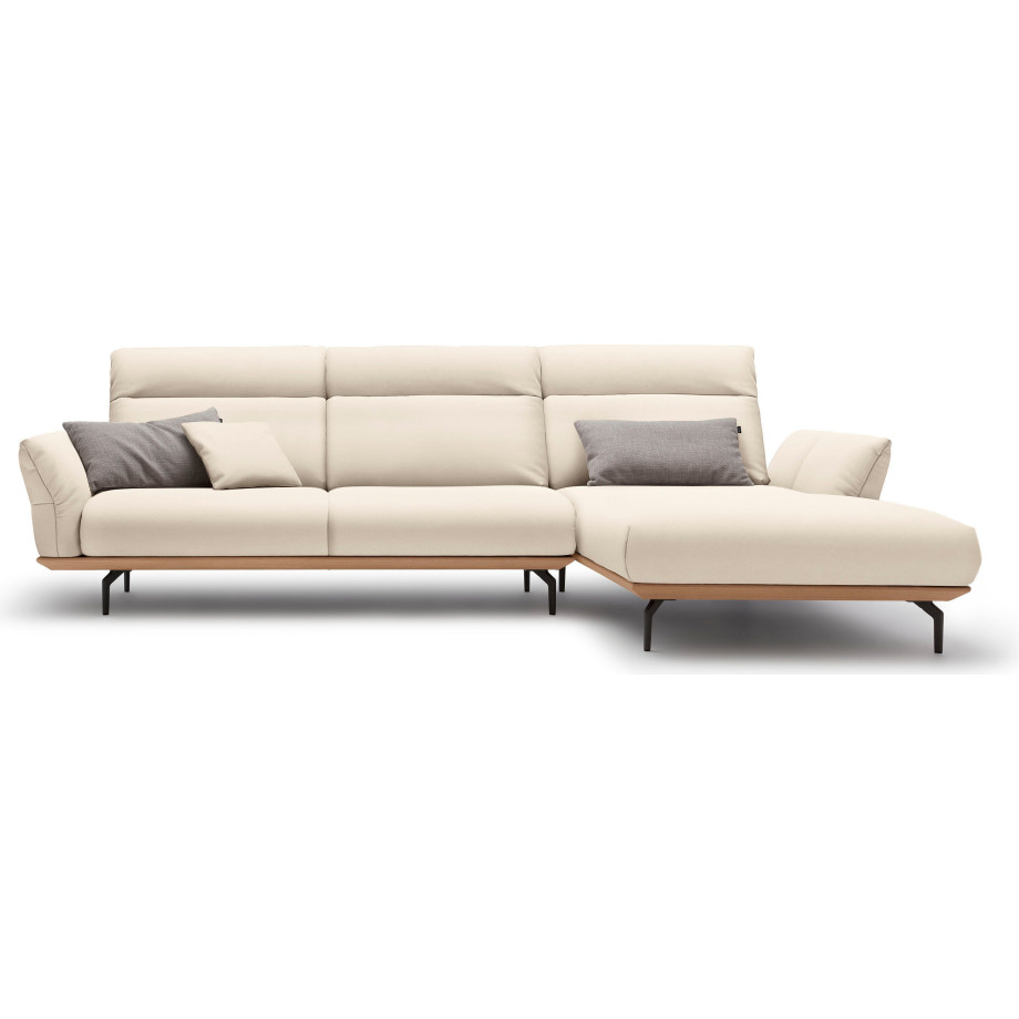 Hülsta Sofa Hoekbank Hs.460 Sokkel in eiken, onderstel in umbra grijs, breedte 318 cm afbeelding 1