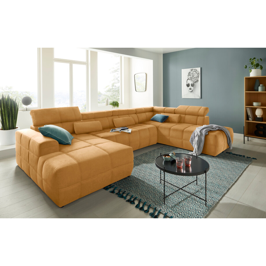 DOMO collection Zithoek Brandon veel bekledingssoorten, ook in cord en leer, incl. nierenkussen afbeelding 1