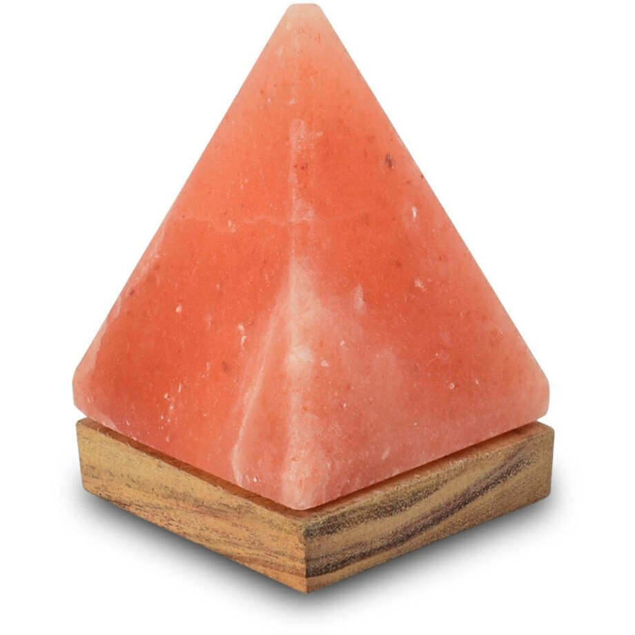 HIMALAYA SALT DREAMS Zoutkristal-tafellamp USB-piramide Met de hand gemaakt van zoutkristal - iedere steen uniek, H: ca.11 cm (1 stuk) afbeelding 1