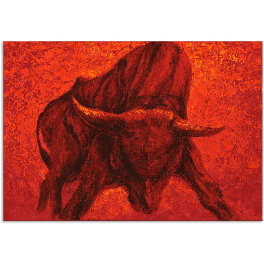 Artland Artprint Catalaanse Stier als artprint van aluminium, artprint voor buiten, artprint op linnen, poster, muursticker afbeelding 1