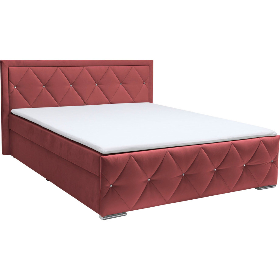 Leonique Boxspring 30e jubileummodel Alfie Optioneel met knoopstiksels of strassstenen, H2, H3 en H4 verkrijgbaar afbeelding 1