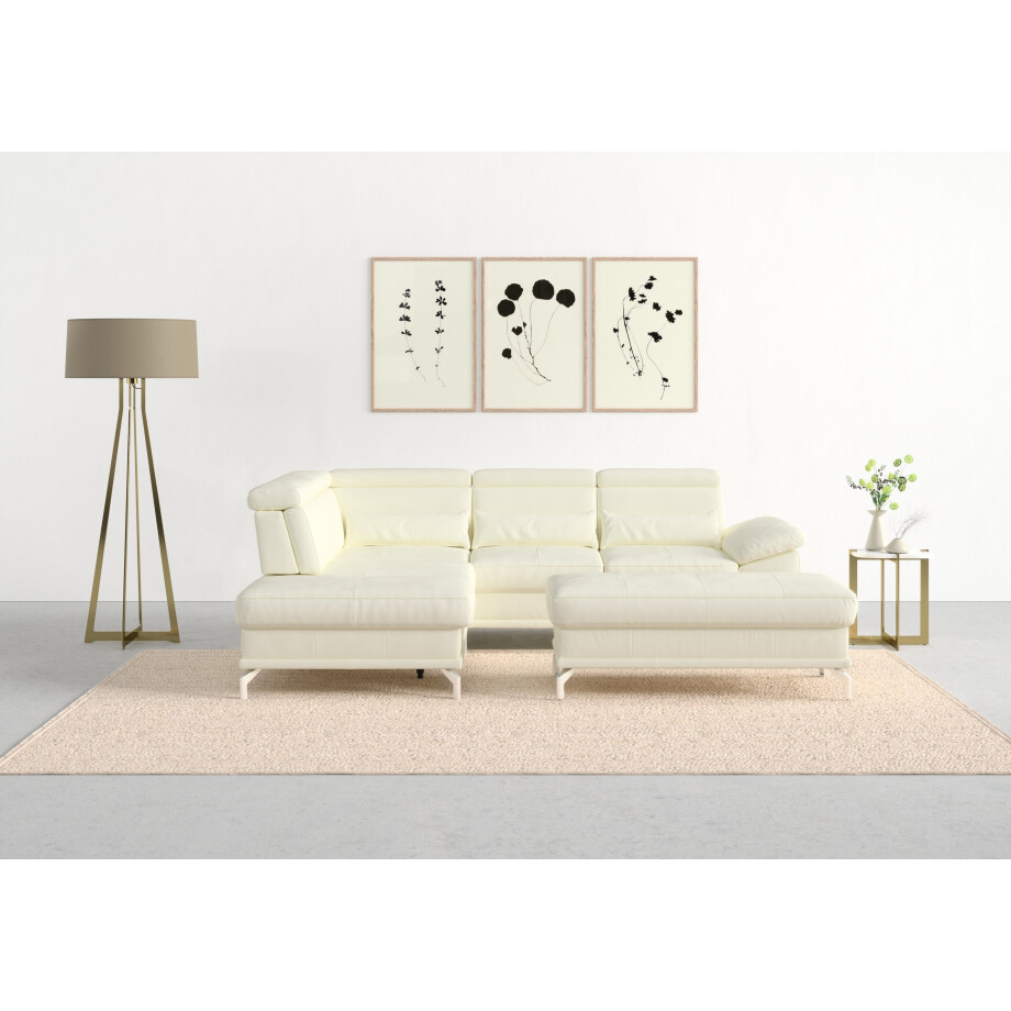 sit&more Hoekbank Cabrio L-vorm, met zitdiepteverstelling, arm- en hoofdsteunverstelling afbeelding 1