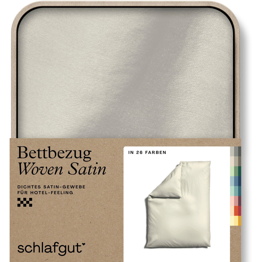 Schlafgut Dekbedovertrek Woven Satin bijzonder dicht geweven, mix & match: bijpassende kussenhoes verkrijgbaar (1 stuk) afbeelding 1