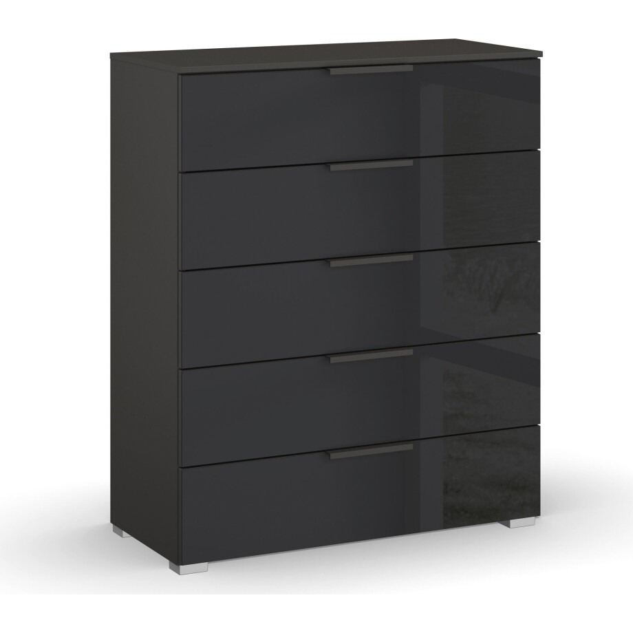 rauch Ladekast Skat Meridian kast sideboard waskast met 5 laden met glazen front in elegant design afbeelding 1