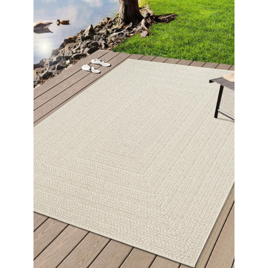The carpet Vloerkleed Kansas moderne robuuste in- en outdoor tapijt jute look afbeelding 1