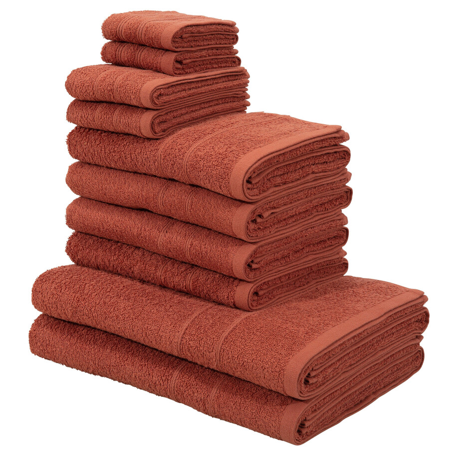 my home Handdoekenset Inga, douchehanddoeken, handdoeken, gastendoeken, zeepdoeken (set, 10-delig) afbeelding 1