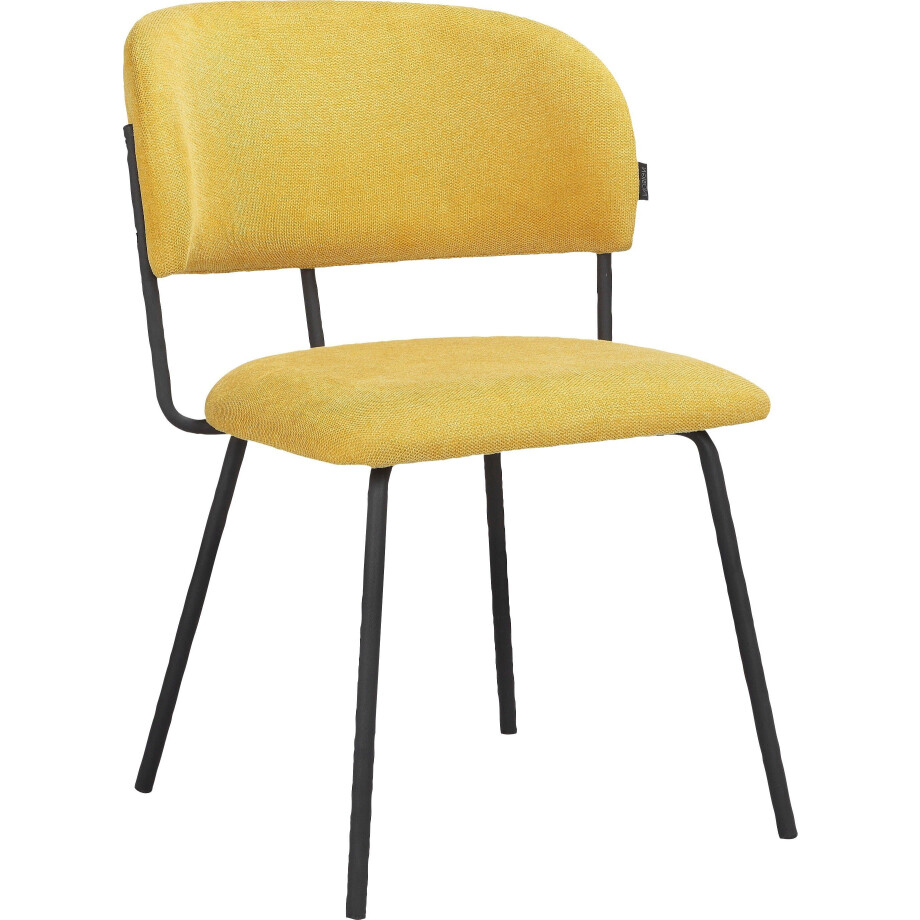 INOSIGN Eetkamerstoel Taous Zitting en rugleuning met bekleding, met onderstel van metaal, zithoogte 48 cm (2 stuks) afbeelding 1
