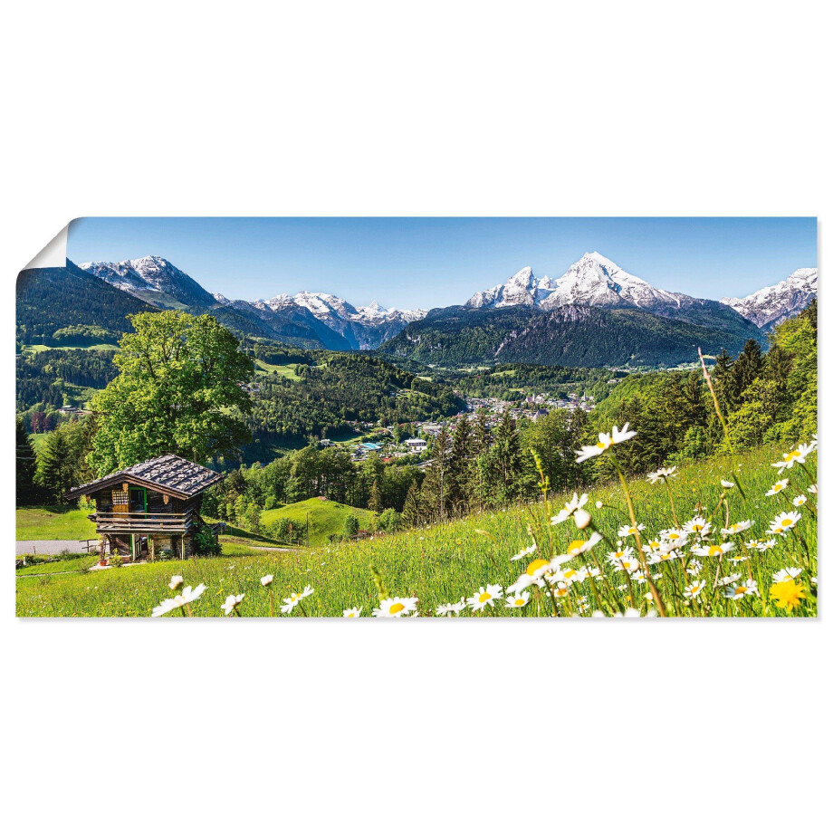 Artland Artprint Landschap in de Beierse Alpen als artprint van aluminium, artprint voor buiten, artprint op linnen, poster, muursticker afbeelding 1