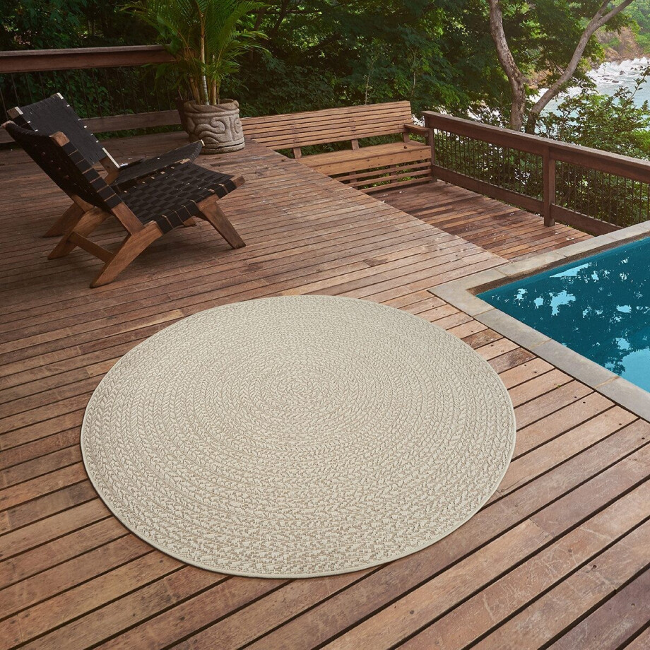 The carpet Vloerkleed Kansas moderne robuuste in- en outdoor tapijt jute look afbeelding 1