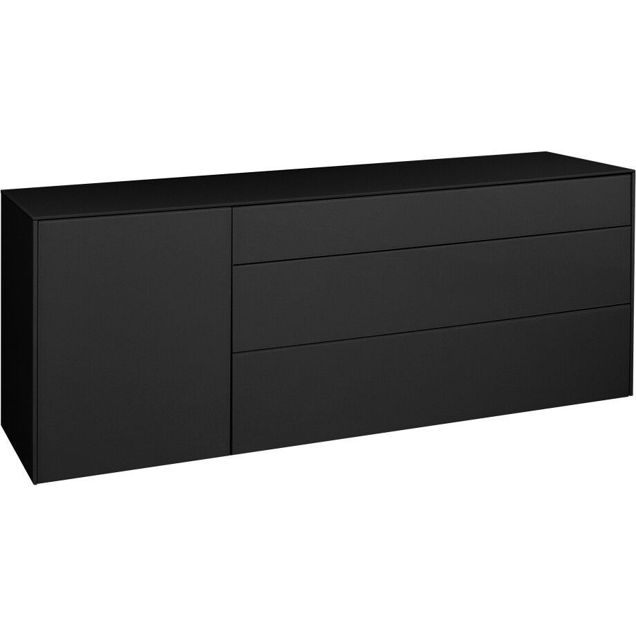 Mäusbacher Tv-meubel Imola BESTSELLER! Mäusbacher lowboard, met glasfront en glazen bovenblad, 1 lade afbeelding 1