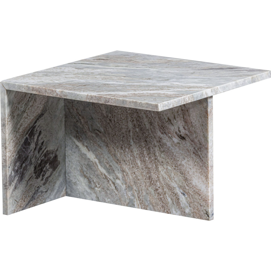 WOOOD Salontafel Xhail met een royale tafelblad, van marmer, h 35 cm x b 50 cm afbeelding 1