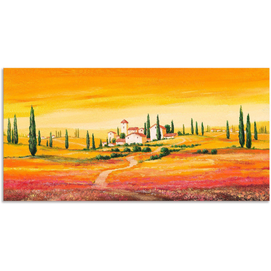 Artland Artprint Schitterend Toscaans landschap als artprint van aluminium, artprint voor buiten, artprint op linnen, poster, muursticker afbeelding 1