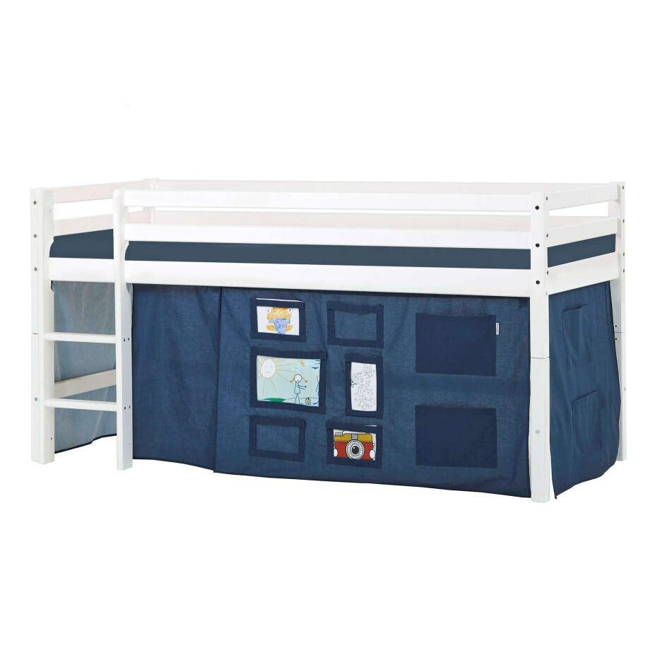 Hoppekids Hoogslaper ECO Dream, kinderbed, speelbed, halfhoog bed van massief hout afbeelding 1