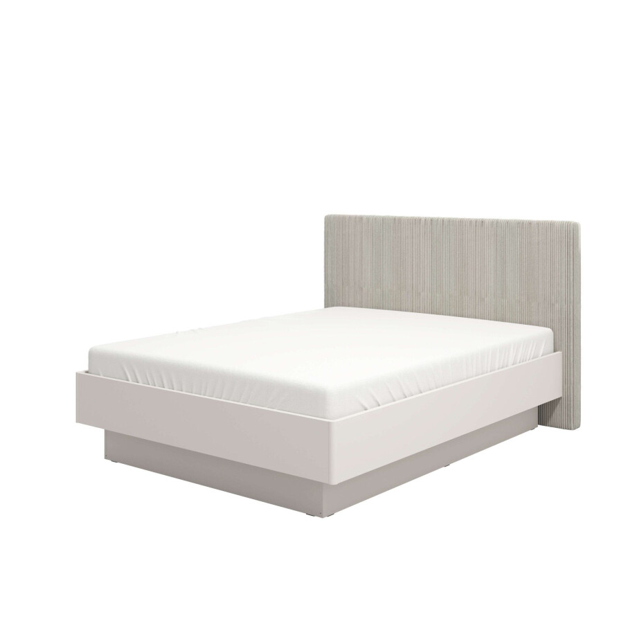 INOSIGN Bedframe Lucca bed, met gevoerd hoofdeinde, bekleed met zachte cordstof afbeelding 1
