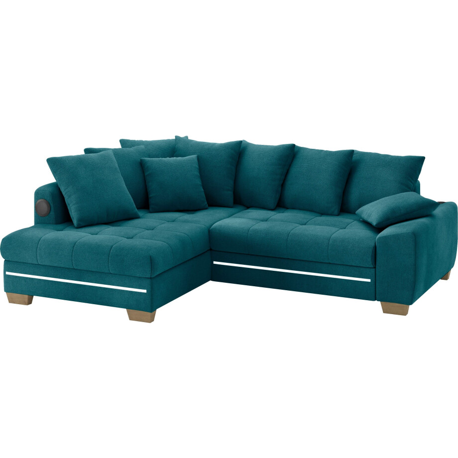 andas 2-zitsbank Bille met naad in het rugkussen en eikenhouten poten, design by morten georgsen afbeelding 1