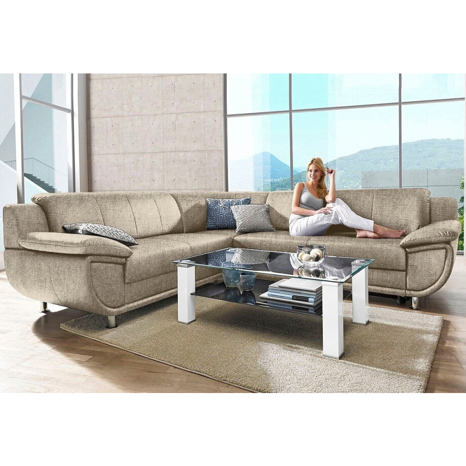 TRENDMANUFAKTUR Hoekbank Rondo optioneel met slaapfunctie, 267x247 cm (BxD), brede armleuningen afbeelding 1