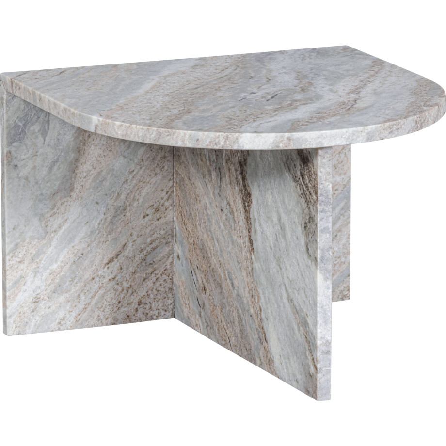 WOOOD Salontafel Xhail met een royale tafelblad, van marmer, h 35 cm x b 50 cm afbeelding 1