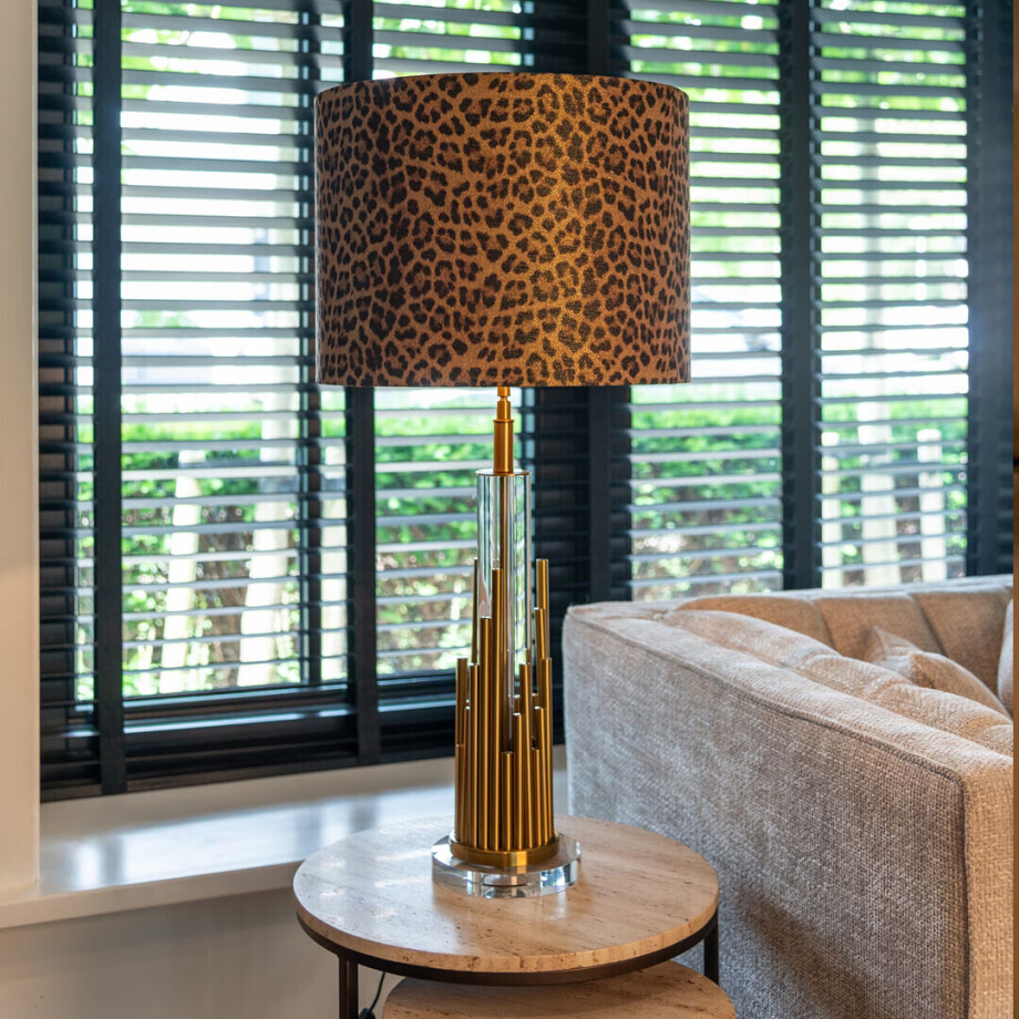 Richmond Tafellamp 'Dex' 58cm hoog, kleur Brushed Gold (excl. kap) Richmond Tafellamp 'Dex' 58cm hoog, kleur Brushed Gold (excl. kap) afbeelding 1