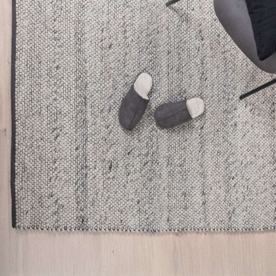 Nohr Vloerkleed 'Chandara' Wol, 170 x 240cm, kleur Grijs afbeelding 1