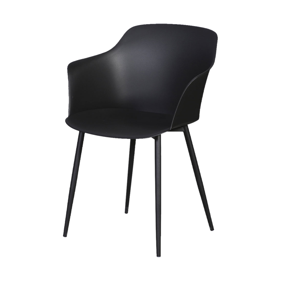 Dian kunststof tuinstoel zwart Dian kunststof tuinstoel zwart afbeelding 1