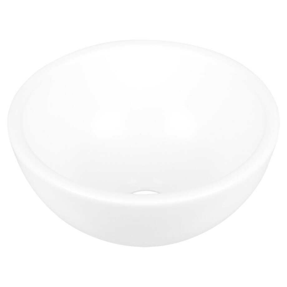 Differnz Boomer Waskom - 20x20x10cm - keramiek - rond - glans wit 36.102.20 afbeelding 1