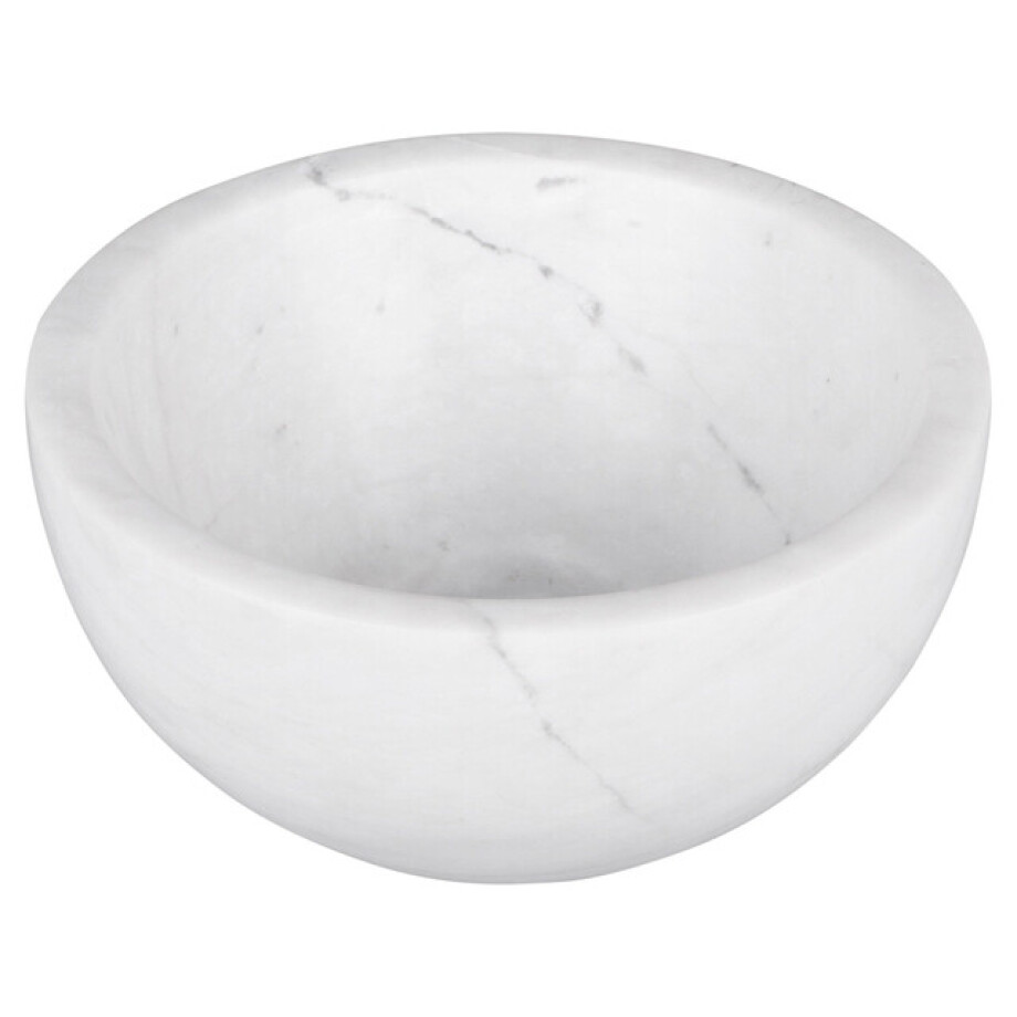 Differnz Boomer Waskom - 20x20x10cm - marmer - rond - wit 36.102.23 afbeelding 1
