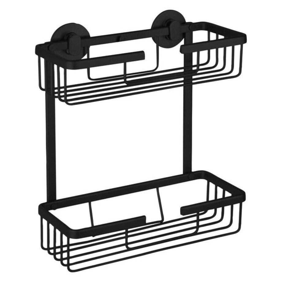 Differnz Draadmand aluminium rechthoek 25x11.6x30cm 2 laags zwart 34.100.15 afbeelding 1