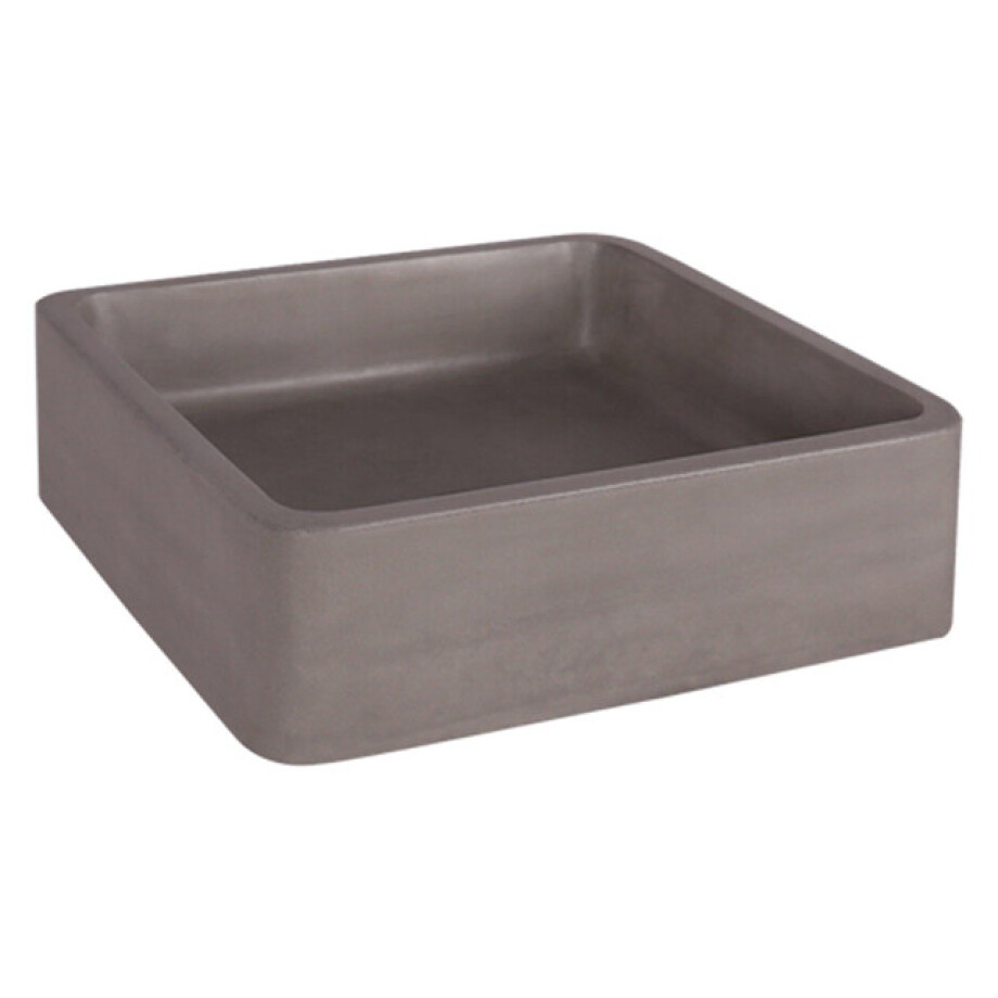 Differnz Marba Waskom Vierkant 40x40x12cm Beton Licht Grijs 38.251.19 afbeelding 1
