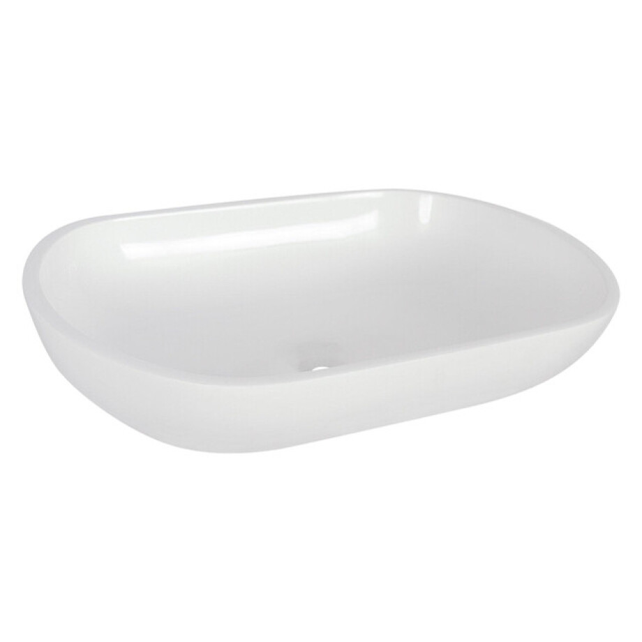 Differnz Ovalo Opzet wastafel Ovaal 54x34x12cm Poly wit 38.253.05 Differnz Ovalo Opzet wastafel Ovaal 54x34x12cm Poly wit 38.253.05 afbeelding 1