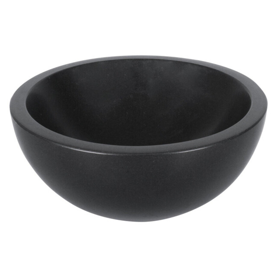 Differnz Ruz Waskom 25cm Rond Basalt Steen Zwart 36.102.08 afbeelding 1