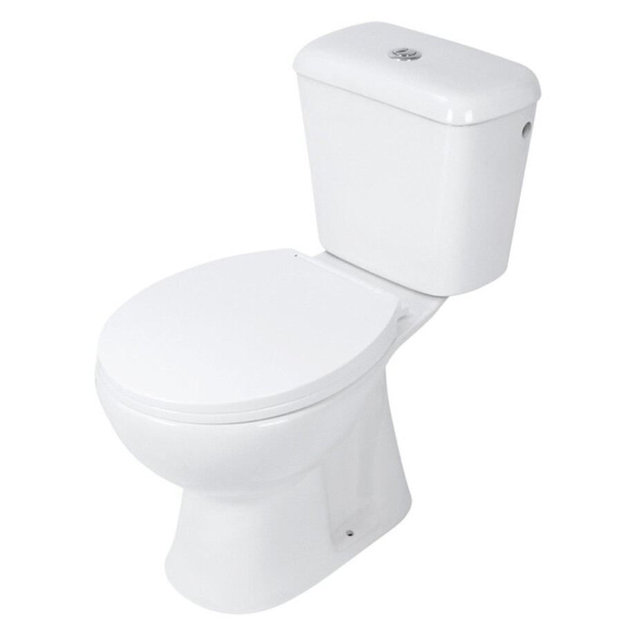 Differnz Toiletpot Duoblok Staand Achter Onder Onderuit Wit 38.500.01 Differnz Toiletpot Duoblok Staand Achter Onder Onderuit Wit 38.500.01 afbeelding 1