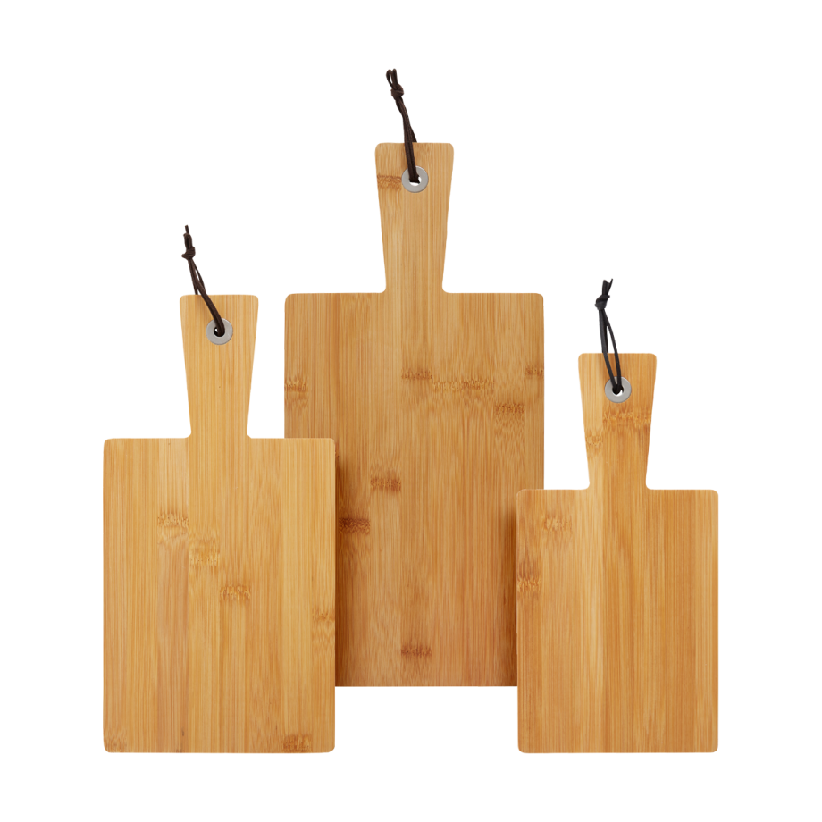 Dille houten serveerplank bamboe - set van 3 Dille houten serveerplank bamboe - set van 3 afbeelding 1