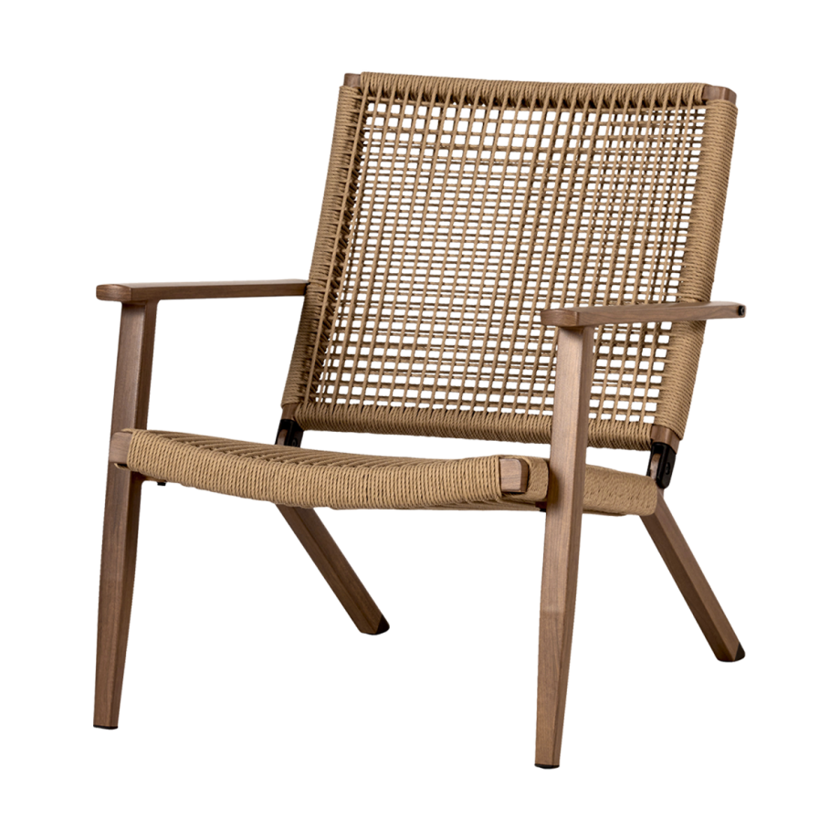 Dion rotan tuinstoel - met armleuningen - bruin Dion rotan tuinstoel - met armleuningen - bruin afbeelding 1