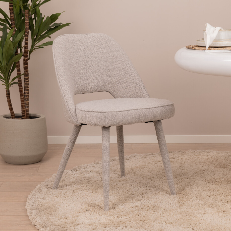 Light & Living Eetkamerstoel 'Djeslin' kleur Lichtgrijs Light & Living Eetkamerstoel 'Djeslin' kleur Lichtgrijs afbeelding 1