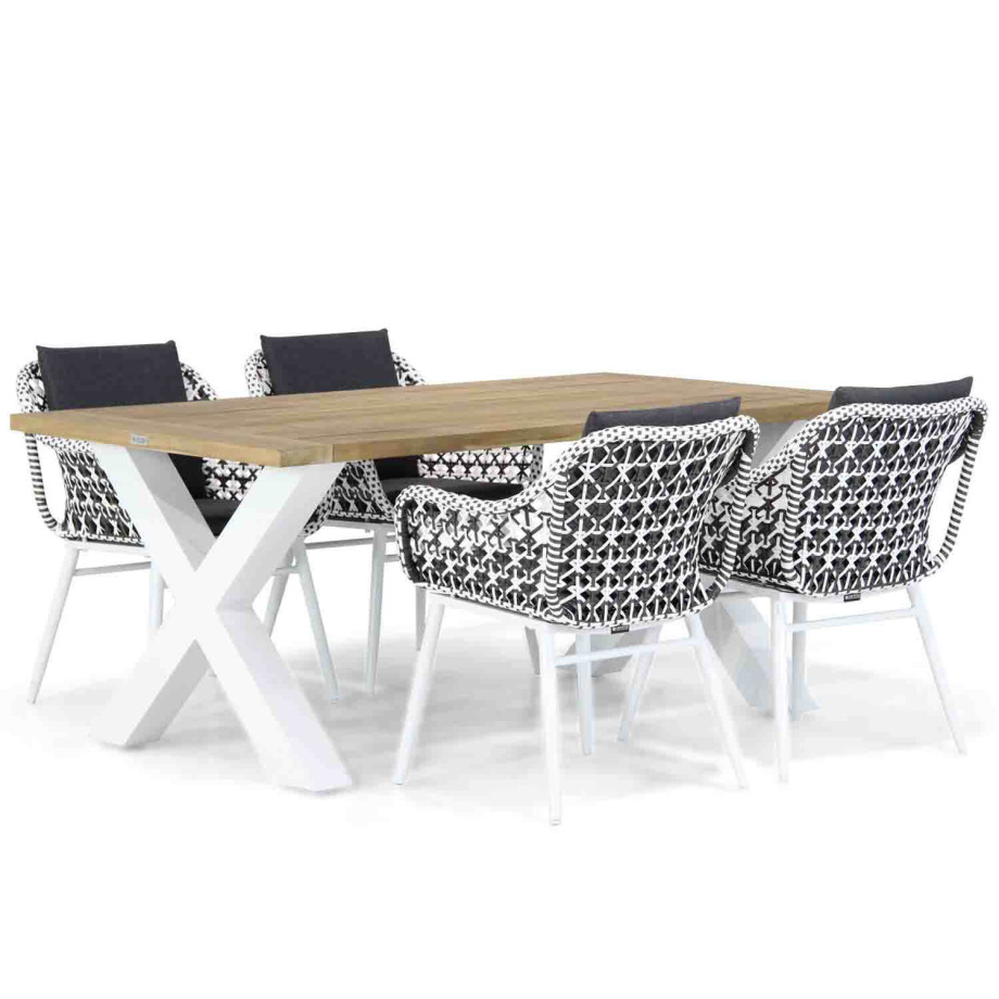 Lifestyle Dolphin/Cardiff 180 cm dining tuinset 5-delig afbeelding 1