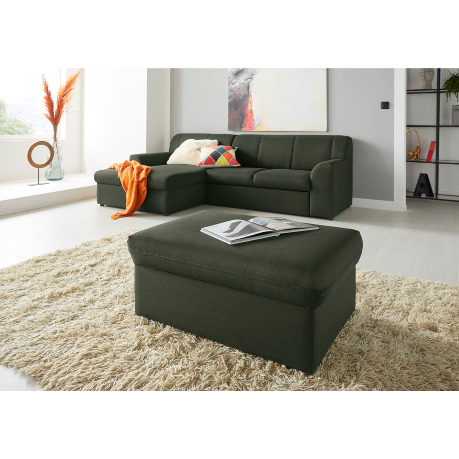 DOMO collection Hocker Topmatras met golfvering, op kunststof glijders afbeelding 1